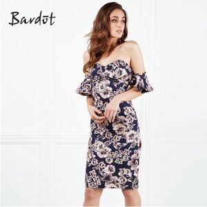 bardot corset midi shirt dress Bardot Olina Corset Midi Dress in Black